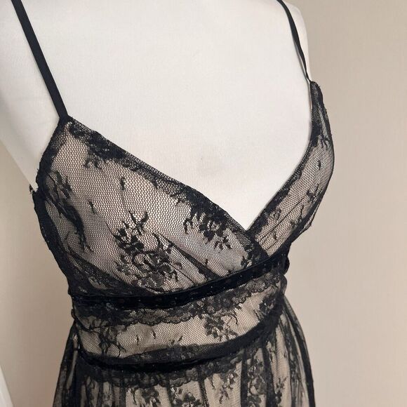 Ruby Rox Y2K Babydoll Floral Lace Dress S Whimsigot Fairy Grunge Sequin Mesh - Picture 10 of 13